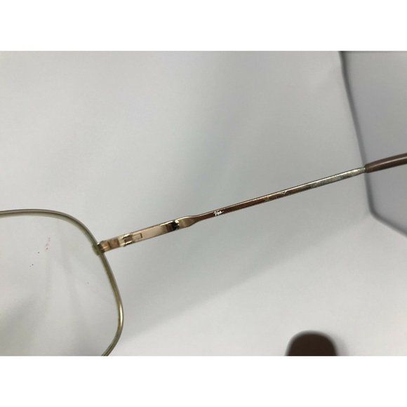 Vintage Viva Eyeglasses MOD1017 BRD 57[]18 140 Eyeglass Gold Brown Aviator Frame - Picture 6 of 12
